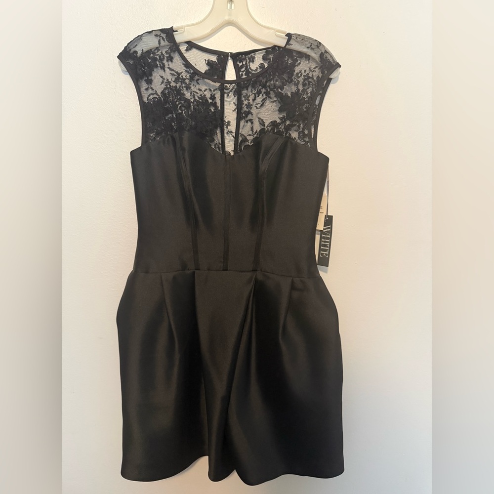 White by Vera Wang Black Lace Mini Dress